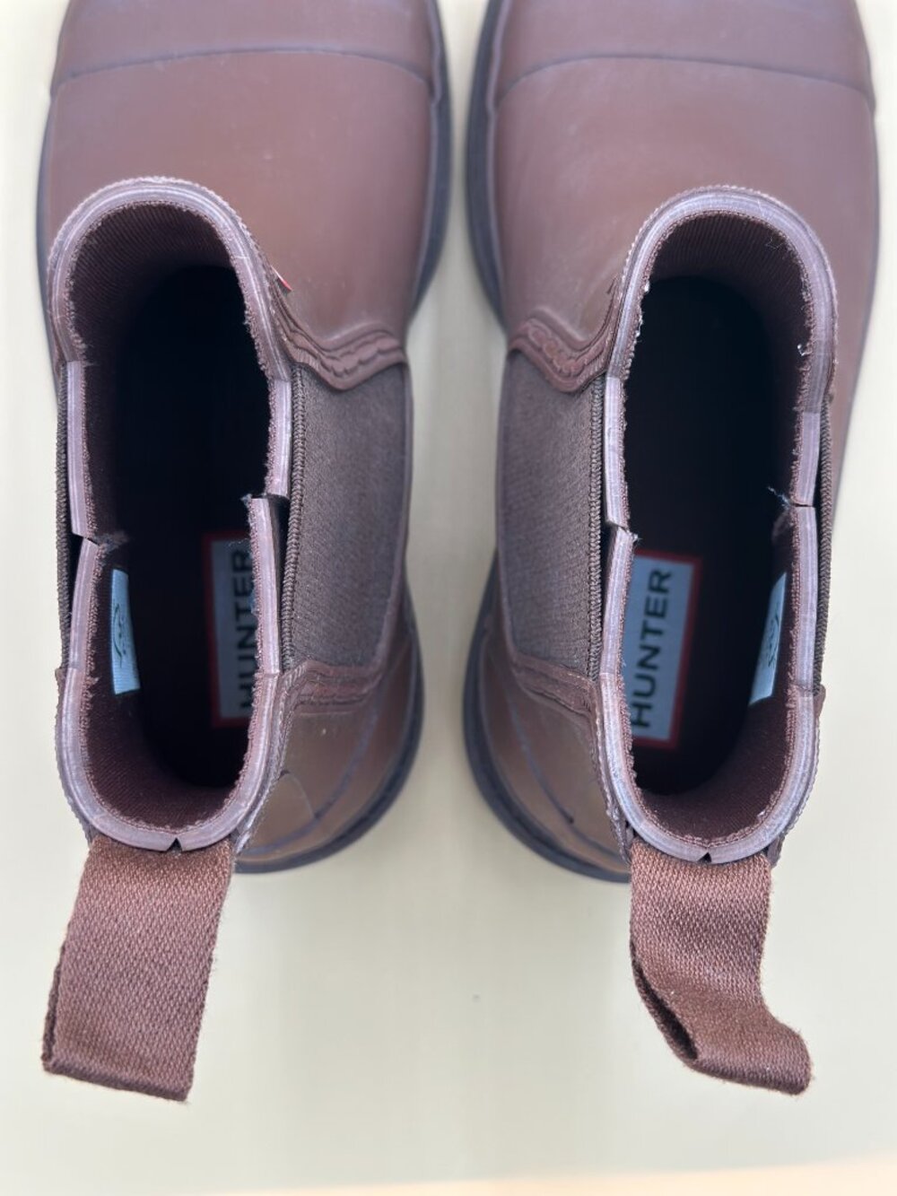 Hunter Original Chelsea Rain Boots Brown Women’s Size 5 Waterproof Ankle Boots - Picture 5 of 8